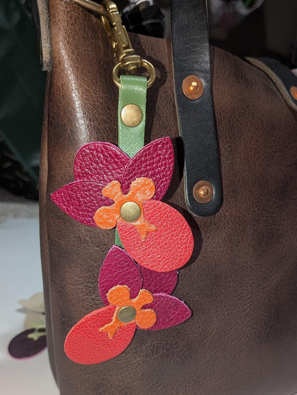 Portland Leather Bag Flair Lady Slipper Orchid